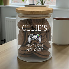 Personalised Gaming Snacks Jar - Add a name and Message Gift For All Occasions