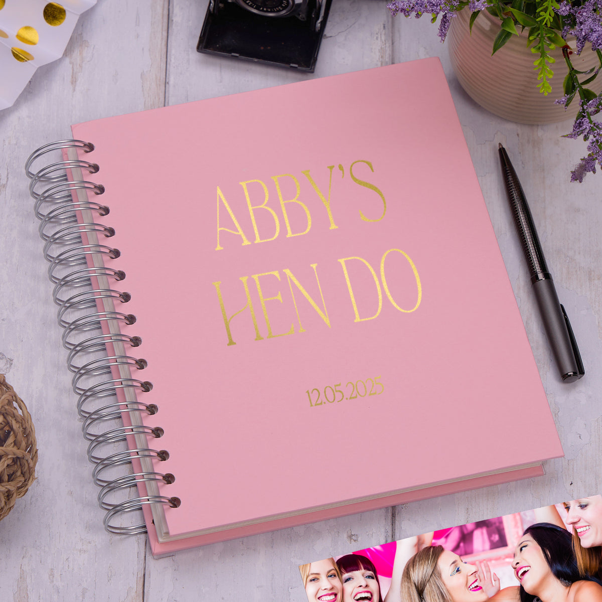 Personalised Hen Do Hen Night Bachelorette Party Multiple Colours Memory Book Photo Album