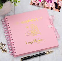 Personalised Hen Do Last Rodeo Multiple Colours Scrapbook Photo Album Guest Book