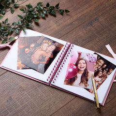 Personalised Pink  Adventures Holiday Love Scrapbook Photo Album