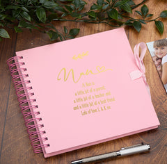 Personalised Nan Multiple Colours Scrapbook or Photo Album Gift With Sentiment