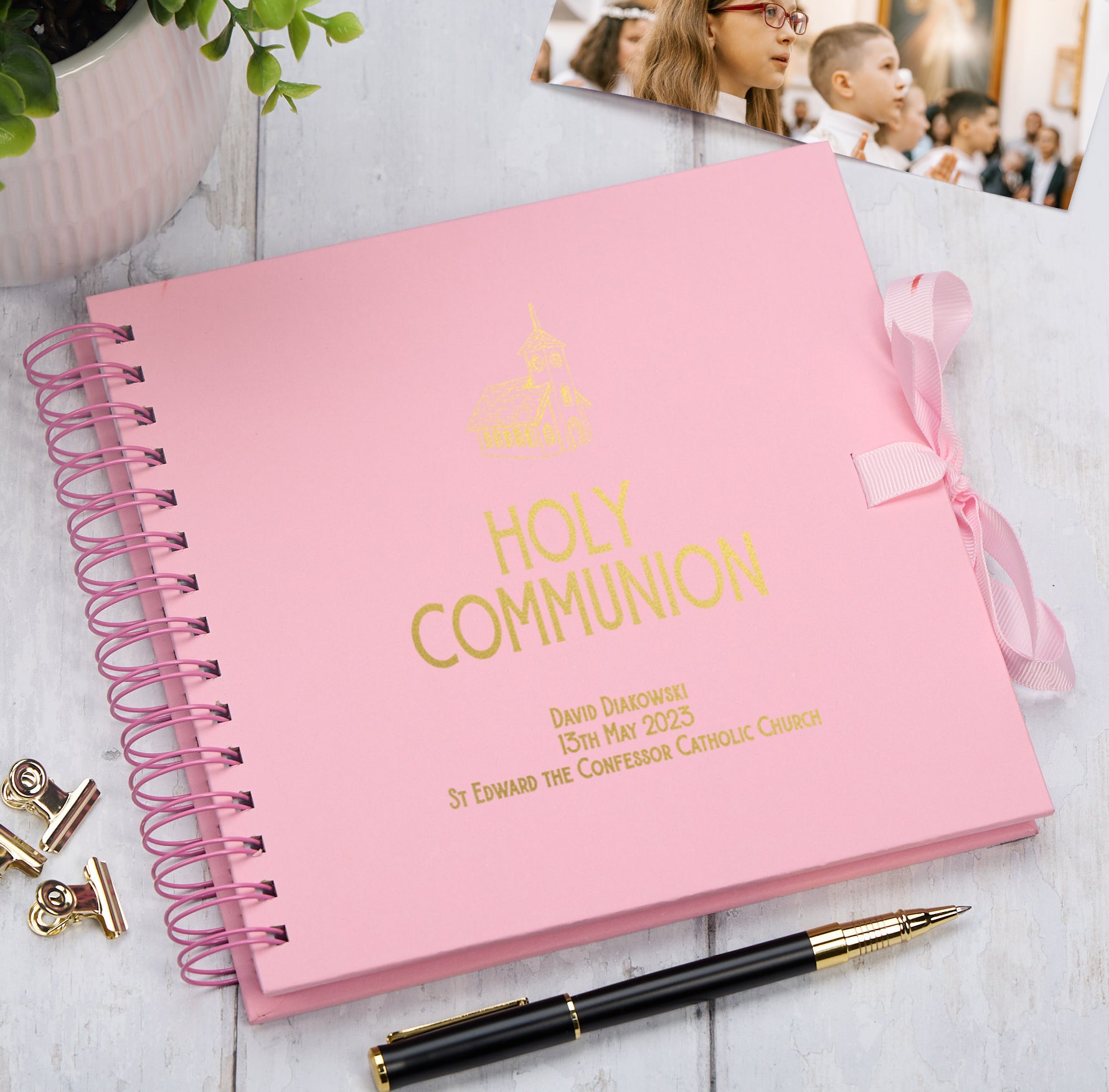 Personalised Communion Multiple Colour Scrapbook Guest Book or Photo Album Gift