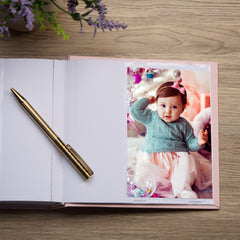 Hello Baby Photo Album For 50 x 6 by 4 Photos In Pink