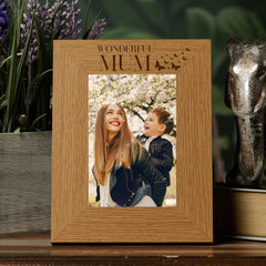 Mum Butterfly Gift Mother's Day Birthday Wooden Engraved Photo Frame