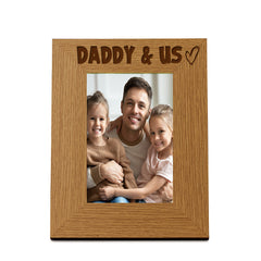 Oak Picture Photo Frame Daddy & Us Heart Gift Portrait