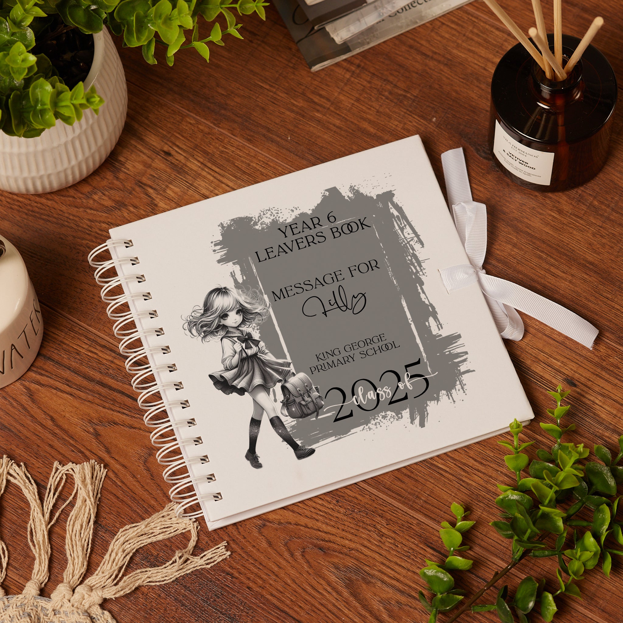 Personalised School Leavers Scrapbook Custom Message Book End Of Year ...