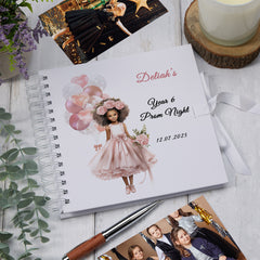Custom Primary School Girl Leavers Prom Night Scrapbook Album Personalised Year 6 Prom Memory Book