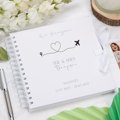 Personalised Our Honeymoon Scrapbook Photo Album Custom Honeymoon Memory Book