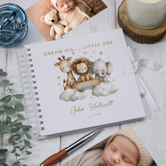 Personalised Dream Big Little One Scrapbook Baby Memories New Parents Keepsake Gift Scrapbook ukgiftstoreonline