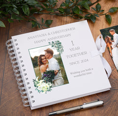 Personalised 1 Year Together Anniversary Custom Photo Scrapbook Gifts Customizable Memorabilia Gift