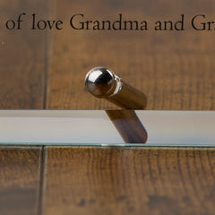 Personalised Christening Keepsake Plaque Gift With Green Cross Cross
