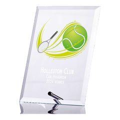 Personalised Tennis Award Trophy Plaque With Colour Print