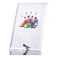 Personalised Poker or Cards Trophy Plaque With Colour Print