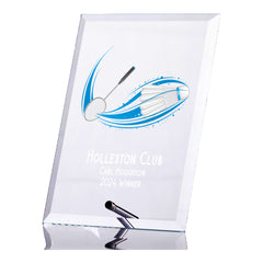 Personalised Badminton Trophy Plaque With Colour Print