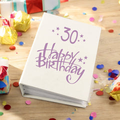 30th Birthday Gift For Her Or Him Photo Album With Sleeves 100 x 6x4 Capacity