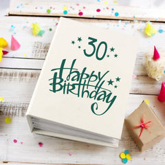 30th Birthday Gift For Her Or Him Photo Album With Sleeves 100 x 6x4 Capacity