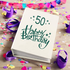 50th Birthday Gift For Her Or Him Photo Album With Sleeves 100 x 6x4 Capacity