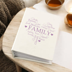 Family Photo Album Gift With Word Heart For 100 x 6x4 Photos With Sleeves Photo Album ukgiftstoreonline
