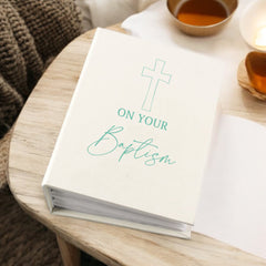 Baptism Gift Photo Album With Cross For 100 x 6x4 Photos With Sleeves