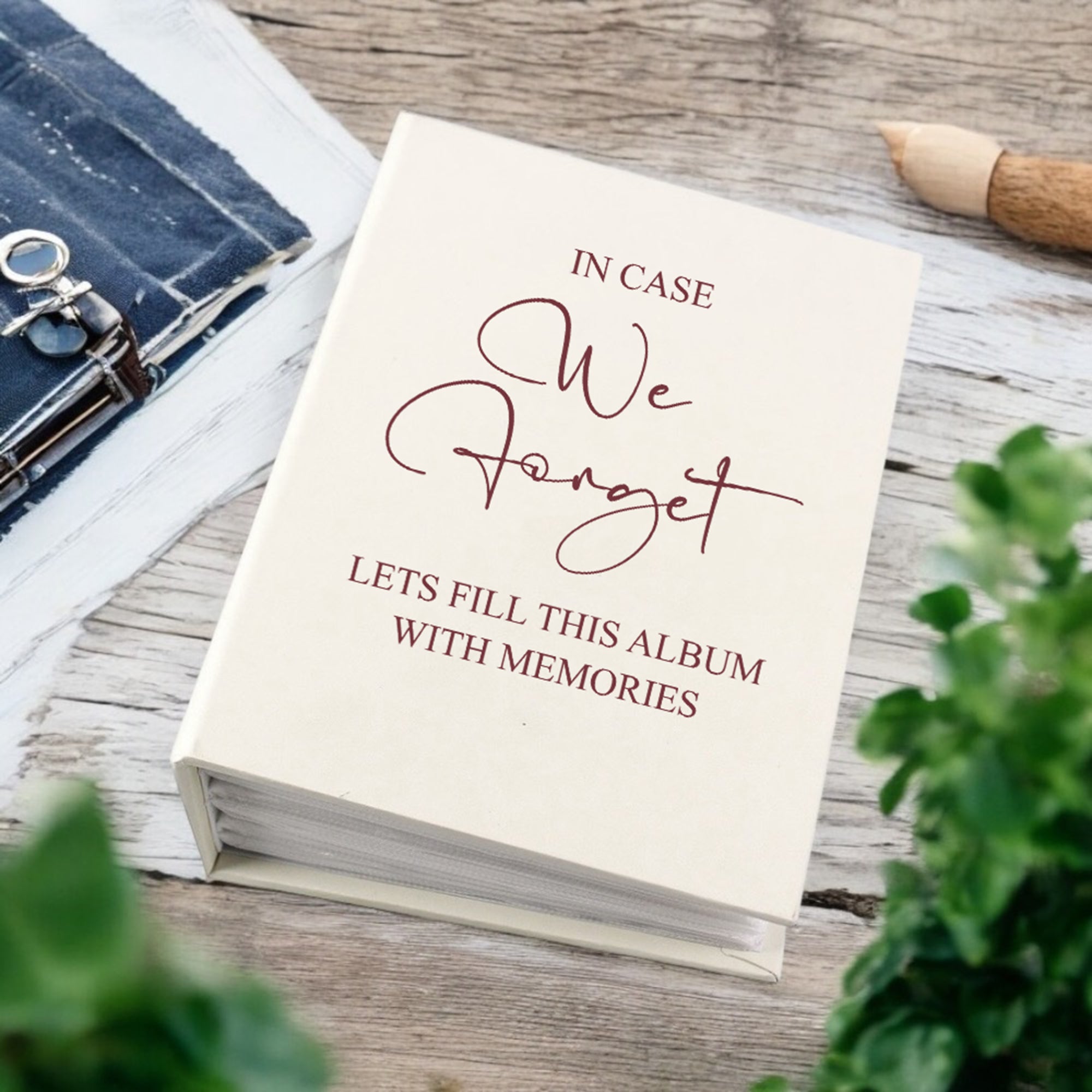In Case We Forget Memories Gift Photo Album With Sleeves 100 x 6x4 Capacity Photo Album ukgiftstoreonline