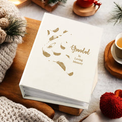 Grandad In Loving Memory Feather Memorial Remembrance Photo Album With Sleeves 100 x 6x4 Capacity