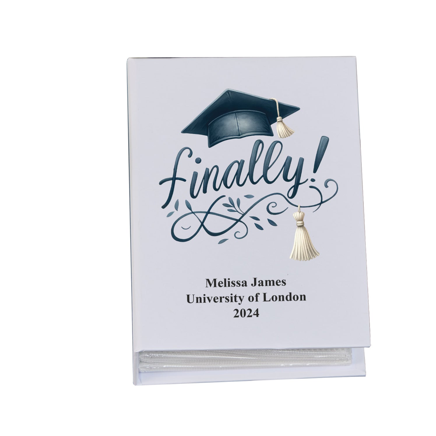 Personalised Graduation Photo Album 100 x 6x4 Finally Graduated