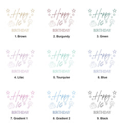 Personalised 16th Birthday Gift For Her Or Him With Present Design Photo Album With Sleeves 100 x 6x4 Capacity