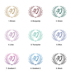 Personalised 40th Birthday Gift For Her Or Him With Laurel Wreath Photo Album With Sleeves 100 x 6x4 Capacity