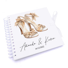 Personalised Wedding  Guest Book, Photo Album Featuring Bridal Shoes