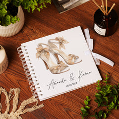 Personalised Wedding  Guest Book, Photo Album Featuring Bridal Shoes