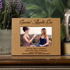 Personalised Special Auntie Wooden Photo Frame Gift Auntie Photo Frame ukgiftstoreonline