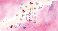 Personalised Auntie Gift Butterfly Lamp With Wood Base LED Night Light