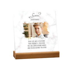 Personalised Sorry for Your Loss Son Memorial Remembrance Plaque
