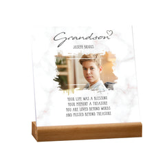 Personalised Sorry for Your Loss Grandson Memorial Remembrance Plaque