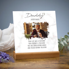 Personalised Sorry for Your Loss Daddy Memorial Remembrance Plaque