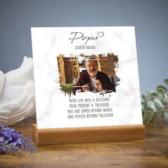 Personalised Sorry for Your Loss Pops Memorial Remembrance Plaque