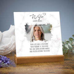 Personalised Sorry for Your Loss Wife Memorial Remembrance Plaque