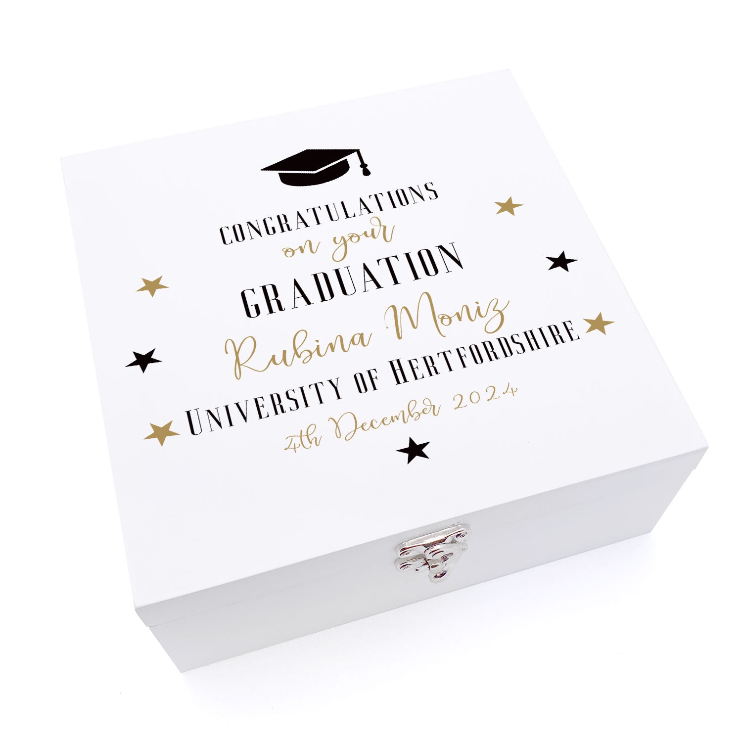 ukgiftstoreonline Personalised Congratulations On Your Graduation Keepsake Memory Box Gift Keepsake Memory Box ukgiftstoreonline