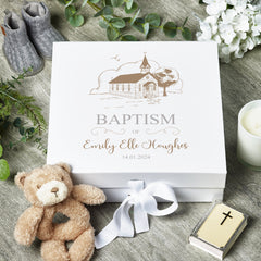 Personalised Baptism Church Keepsake Memory Box Gift