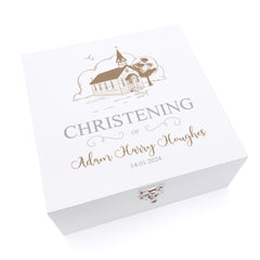 Personalised Christening Wooden Box Memories Keepsake Gift