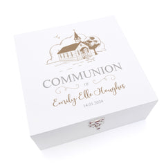 Personalised Communion Wooden Box Memories Keepsake Gift