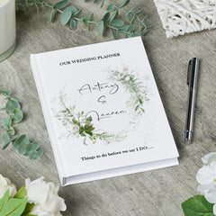 Personalised Wedding Planner Organiser Book Engagement Delicate Ferns