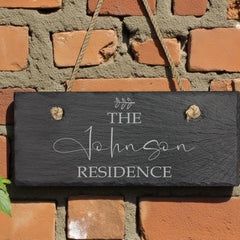 Personalised Hanging Slate Sign Home Residence Gift Personalised Gifts ukgiftstoreonline