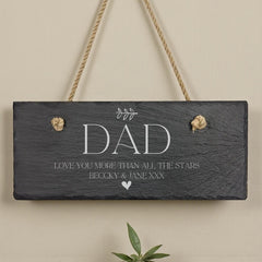 Personalised Hanging Slate Sign Gift For Dad Birthdays Christmas Etc. Personalised Gifts ukgiftstoreonline