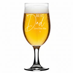 ukgiftstoreonline Personalised Best Dad Craft Beer Glass Gift for Any Occasion personalised beer glasses ukgiftstoreonline