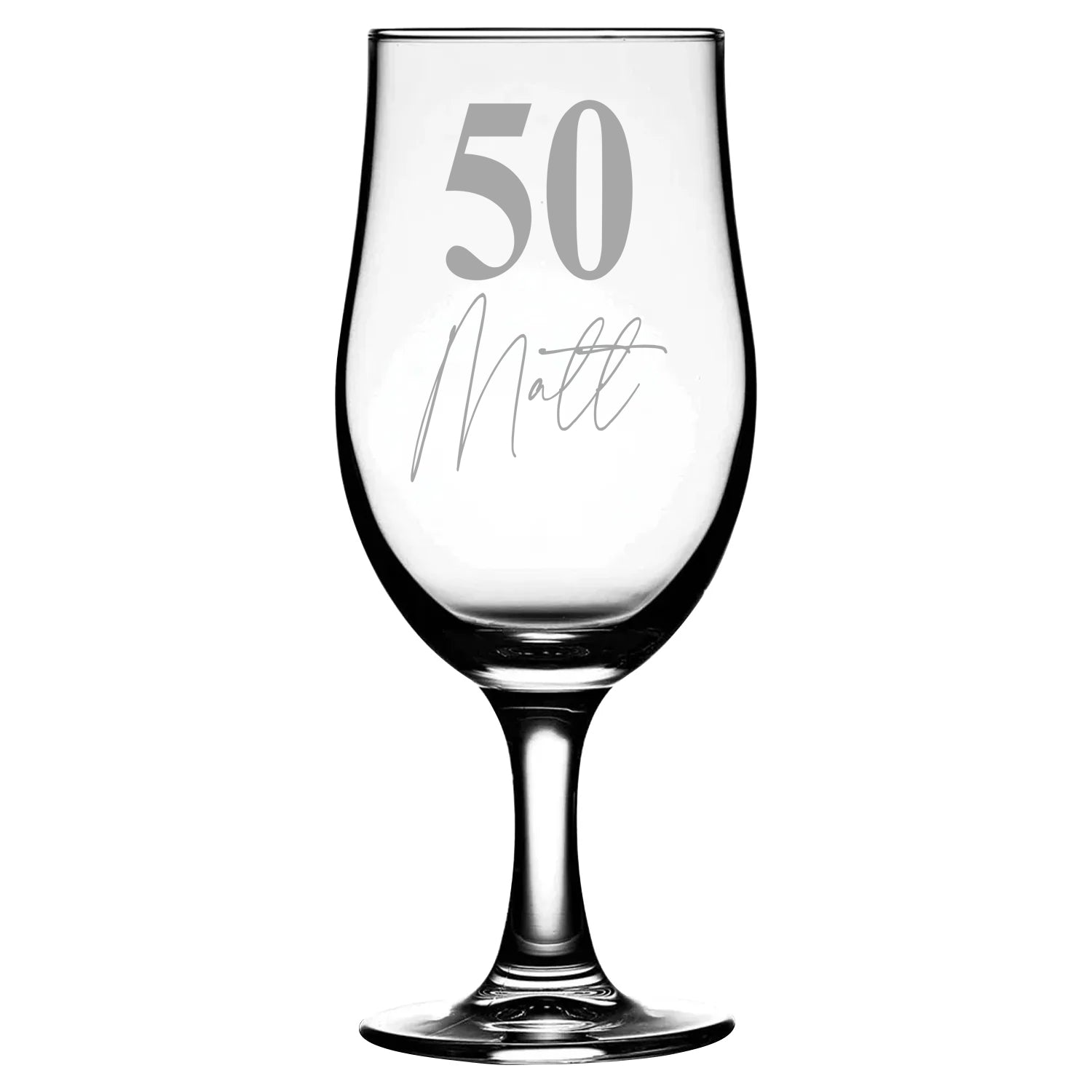 Personalised Birthday Craft Beer Glass Gift for Him 18th, 21st, 30th, 40th, 50th, 60th, 70th, 80th