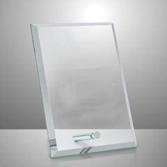 Wholesale Trade Pack of 12 - Blank Glass Plaque Awards 13cm x 9cm With Pin (6x4)