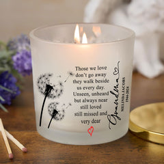 Personalised Condolence Sympathy gift Remembrance Candle Grandma