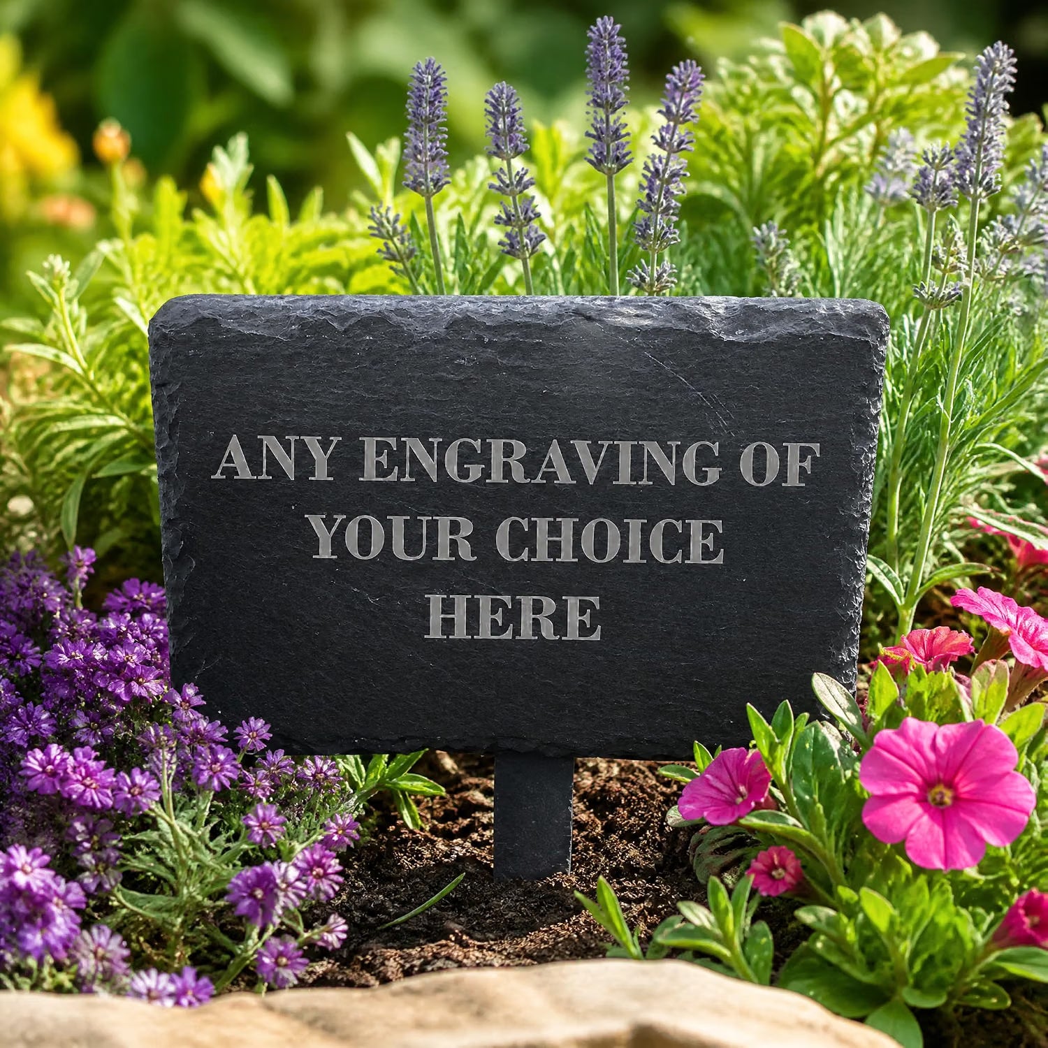 Personalised Slate Plant Marker Garden or Pot Plaque Any Engraving Personalised Garden Stone Slate ukgiftstoreonline