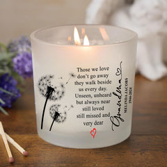 Personalised Condolence Sympathy gift Remembrance Candle Grandma